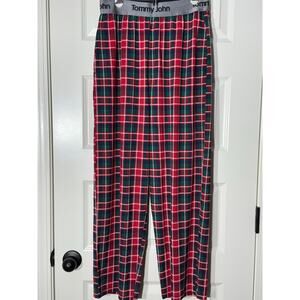 Tommy John Second Skin Christmas Plaid Pajamas Pants, Men's Size M